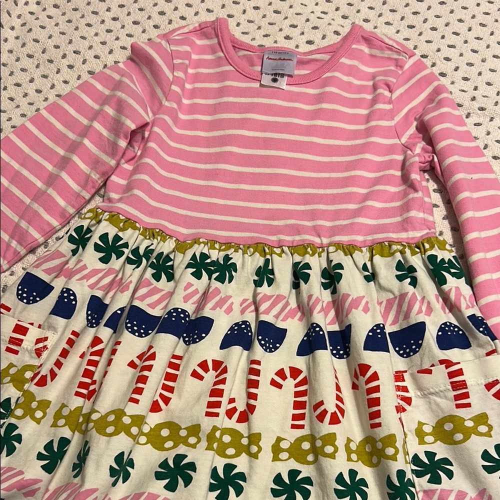 Hanna Anderson Striped Candy Holiday Dress